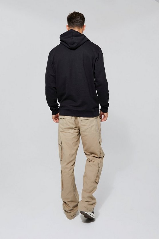 Tall Hoodie mit Teddy-Print