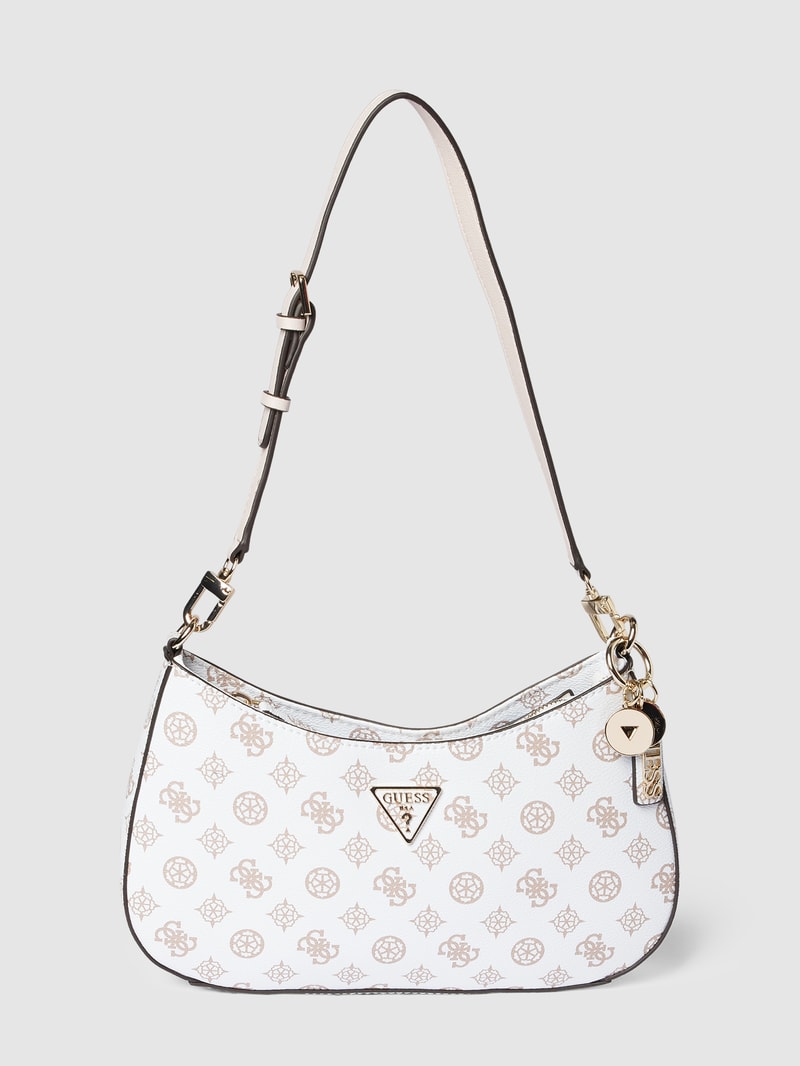 Saddle Bag mit Label-Applikation Modell 'NOELLE' in weiß