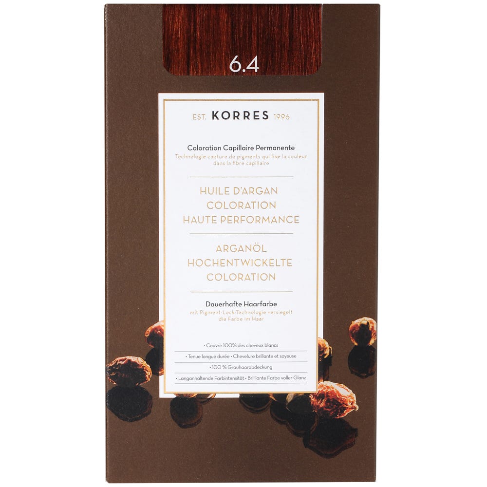 Korres Argan Oil Hair Colorant 6.4 Dunkelblond Kupfer