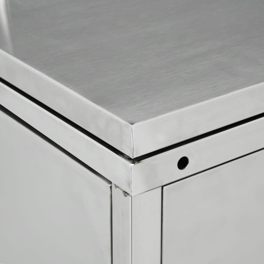 DOTMALL Mülltonnenbox Gartenbox 4 x 240L,Edelstahl, Mülltonnenverkleidung