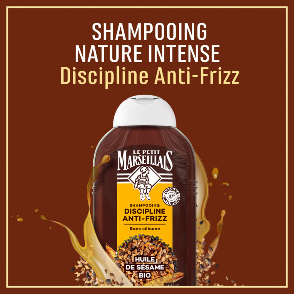 le petit marseillais Shampooing Lissage Souplesse Infusion Calendula Huile De Sésame Bio Shampoing