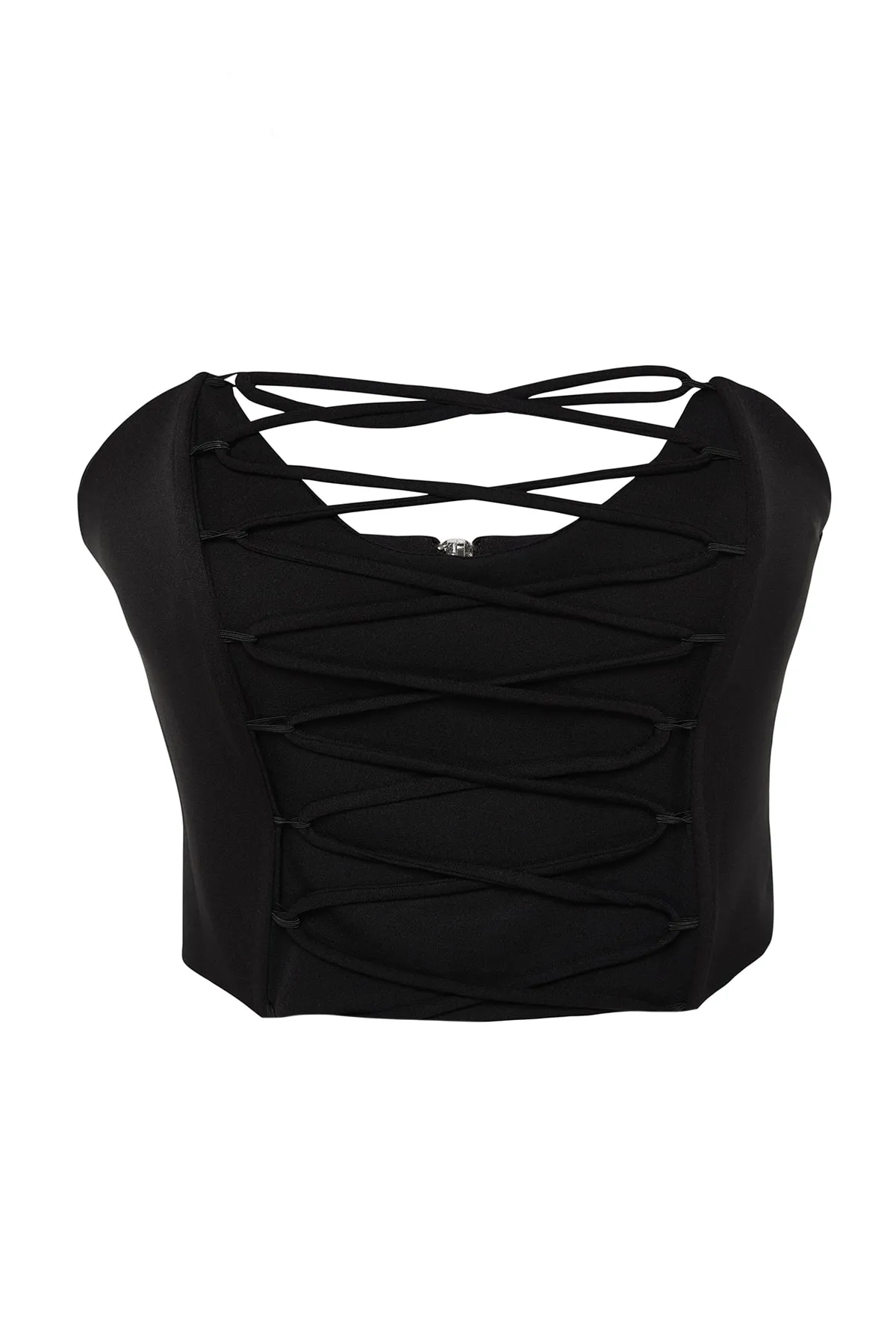 Trendyol Collection  Schwarzes gewebtes Bustier TPRSS23BS00122