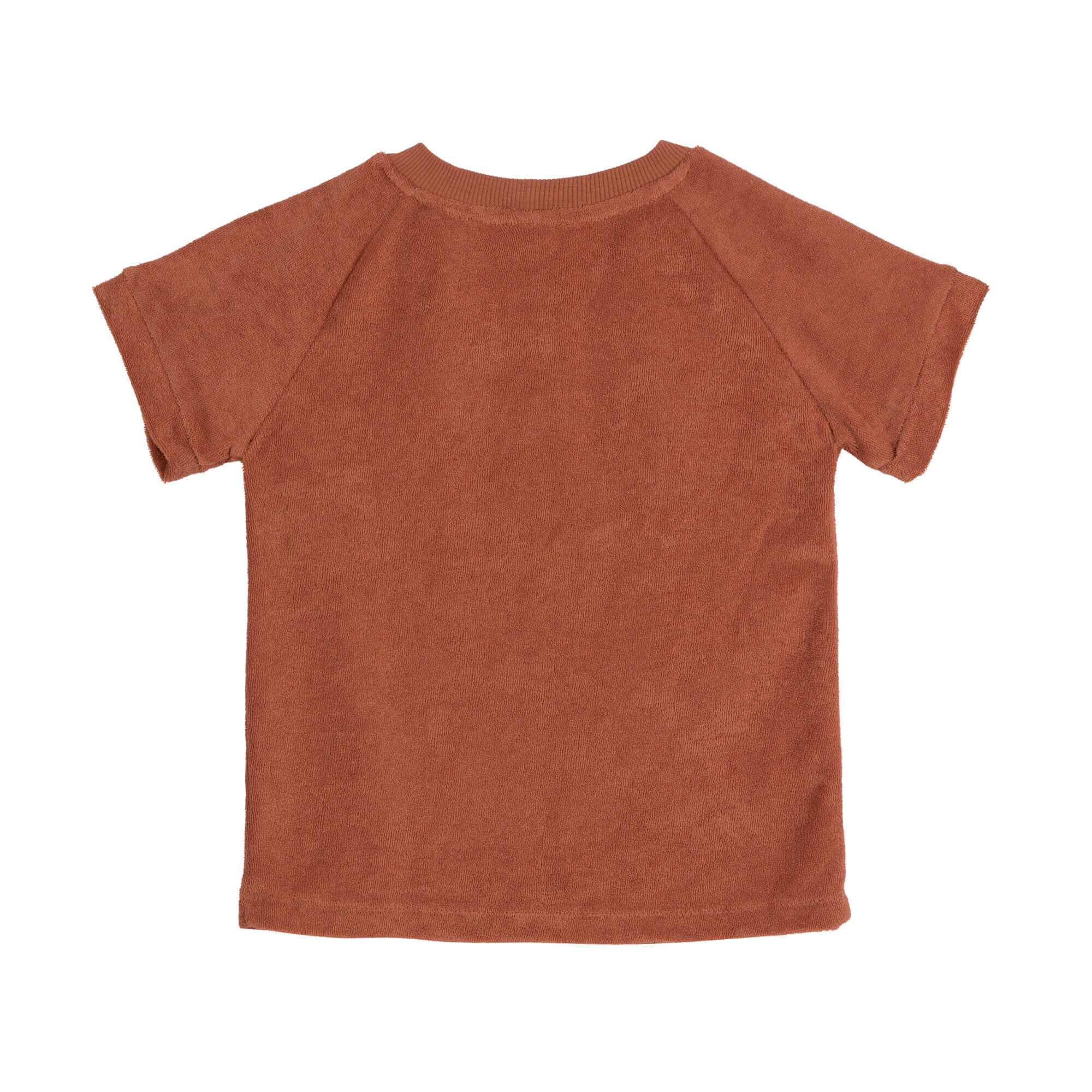 Frottee T-Shirt Kinder, Rostrot