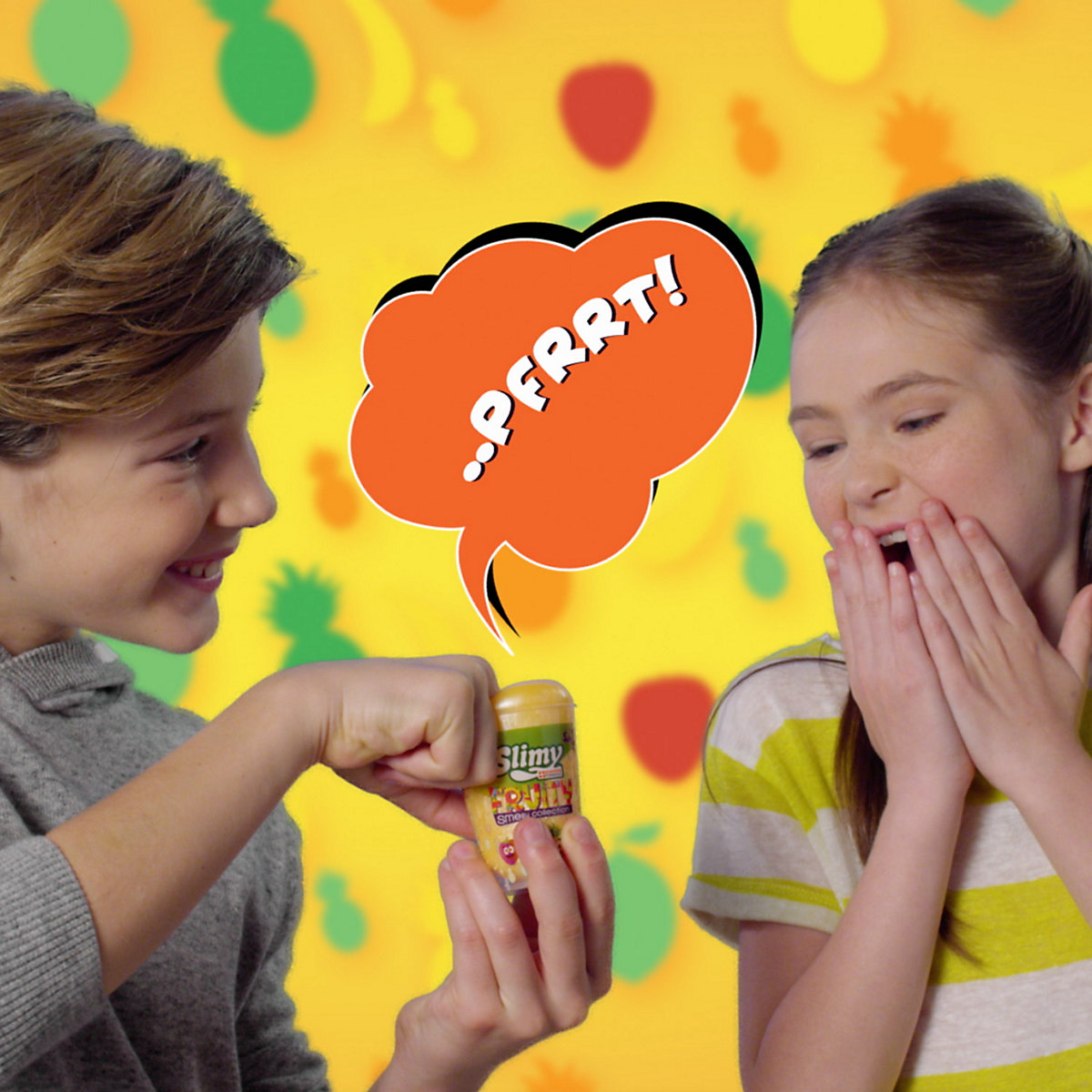 SLIMY® Fruity Original 80g Spielmasse im Becher - fruchtig duftender Schleim Spielspaß für Kinder