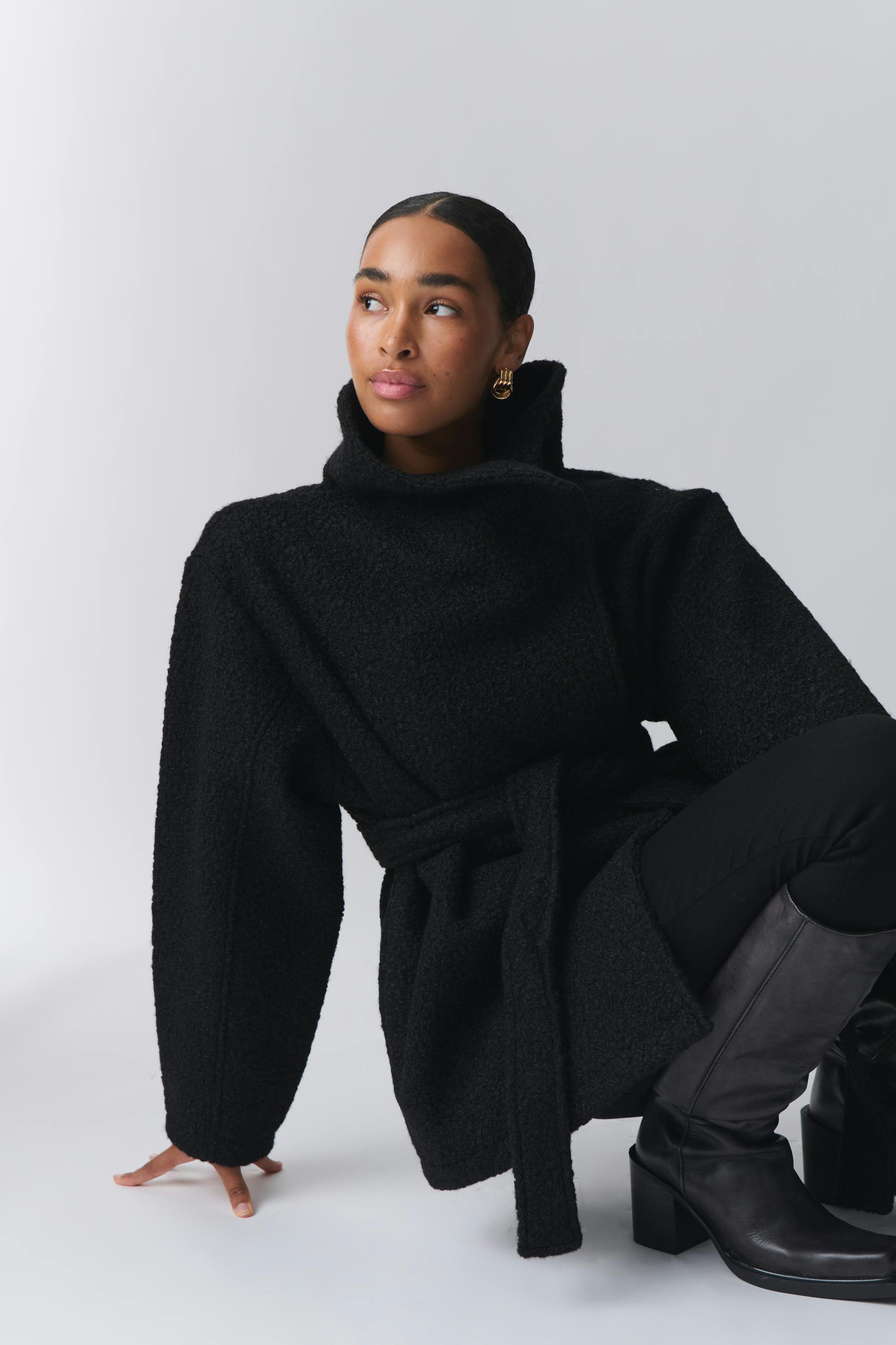 Soft belted jacket