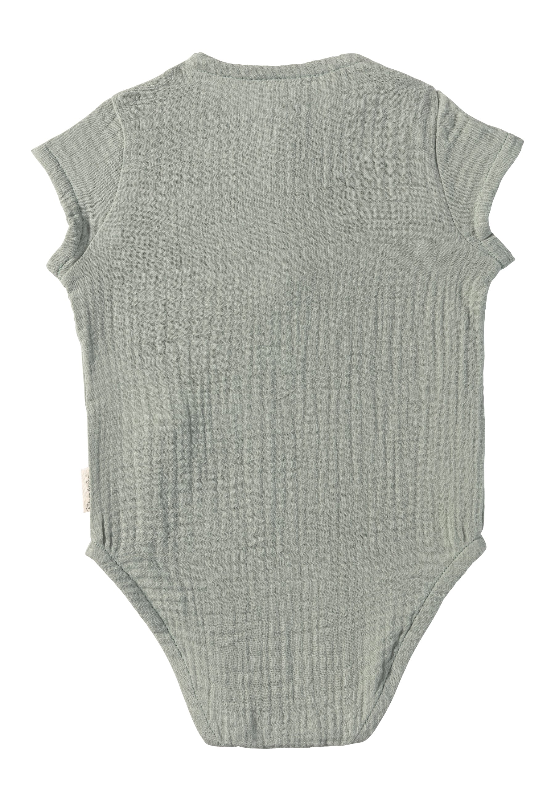 Baby Body Uni mit kurzen Ärmeln in steingrün