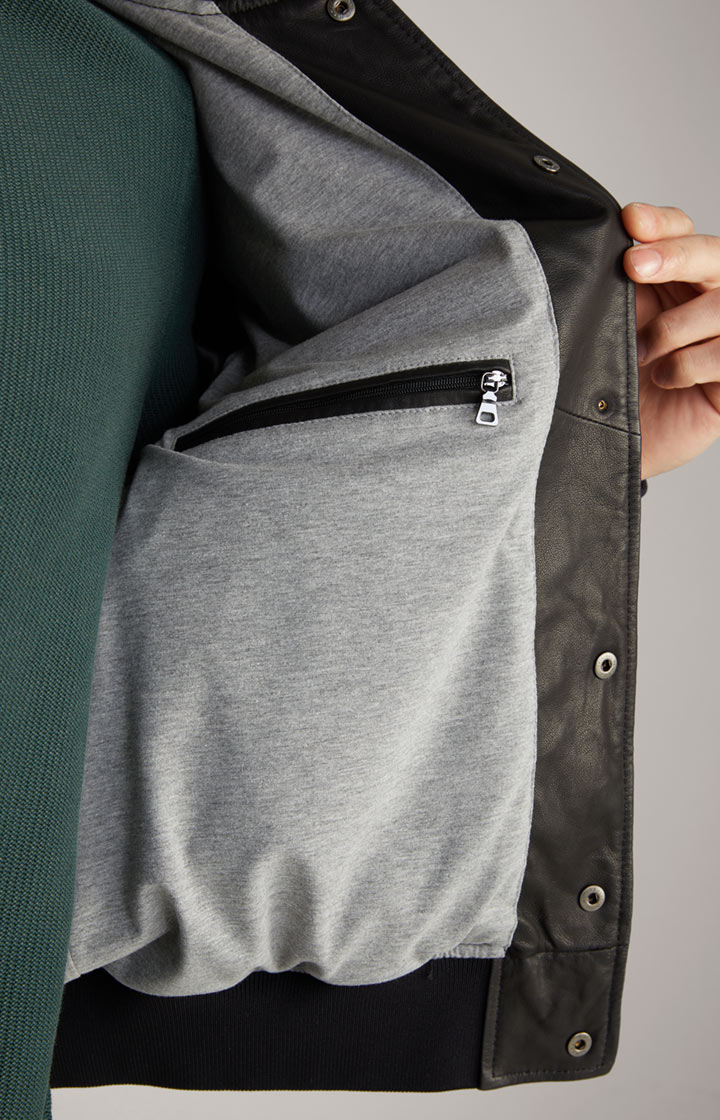 Lederjacke Cuk in Schwarz