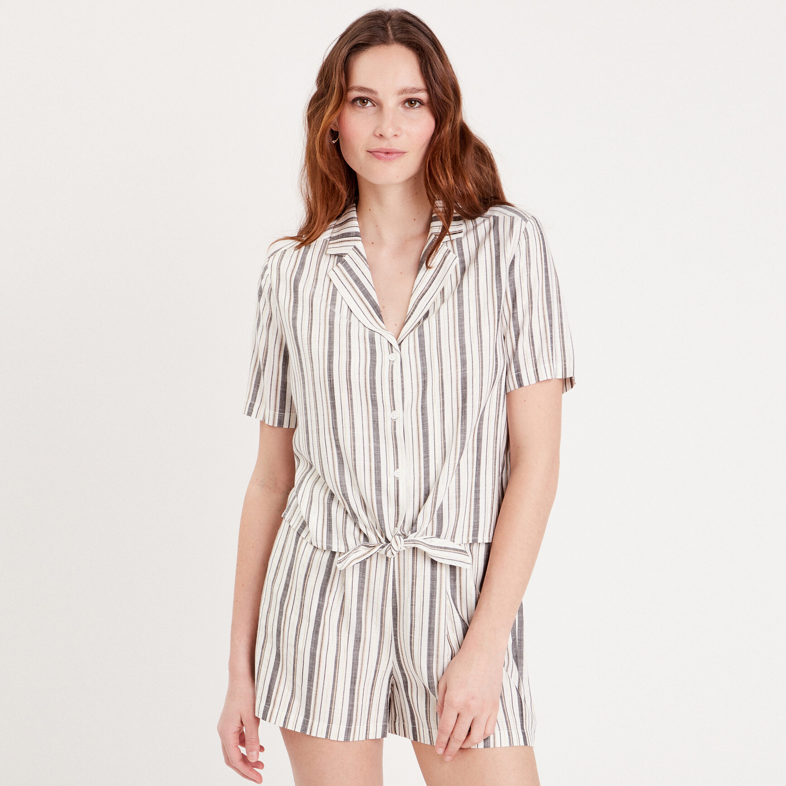 Chemise manches courtes blanc femme | Cache Cache