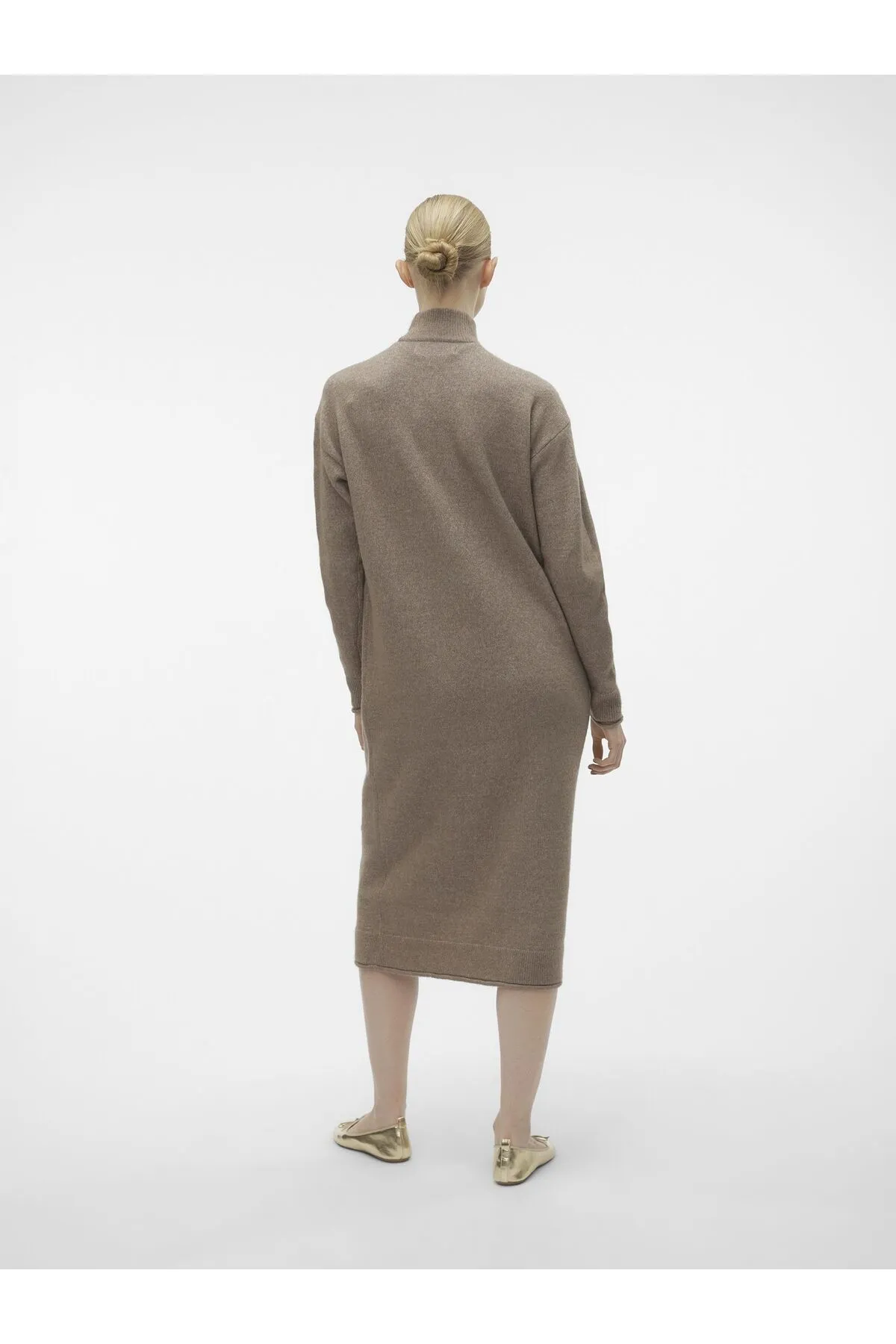 Vero Moda  Strickkleid VMKADEN LS HIGHNECK CALF DRESS GA BF