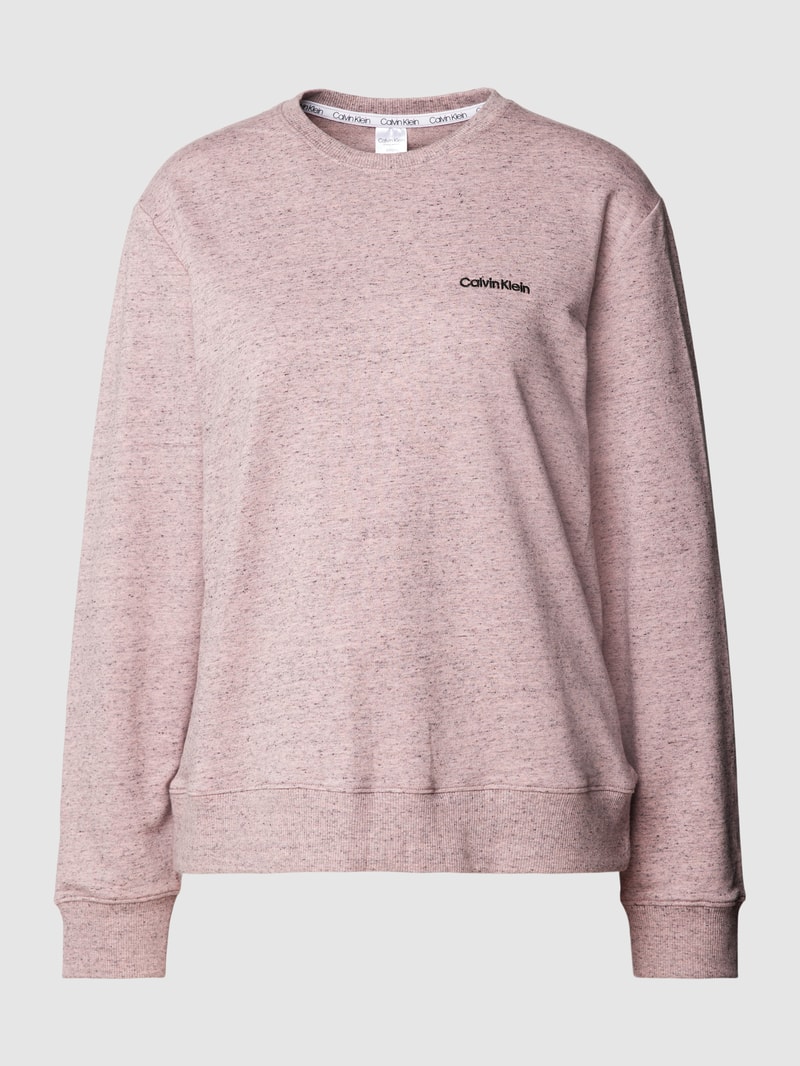 Sweatshirt mit Label-Stitching in flieder