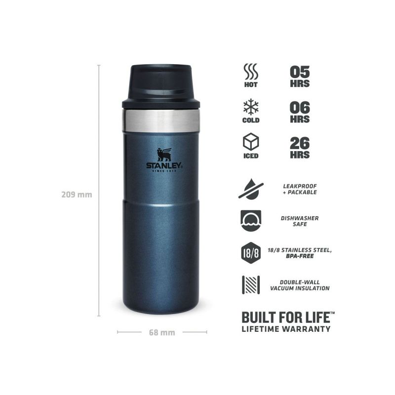 Stanley Thermoflasche, Classic Trigger-Action Travel Mug 12oz \/ 350ml Nightfall