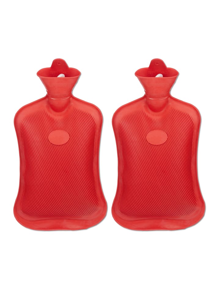 relaxdays 2x Wärmflasche in Rot günstig kaufen onesize