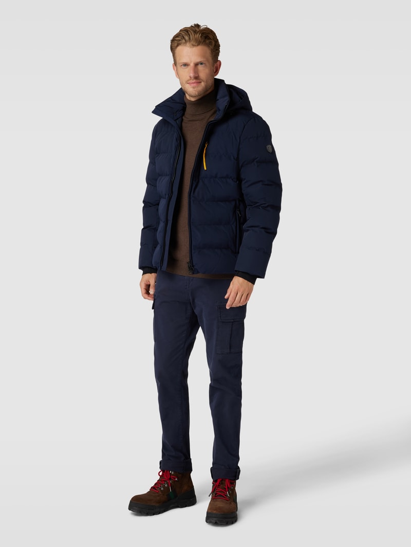 Funktionsjacke mit Kapuze Modell 'BLACKBIRD' in marineblau