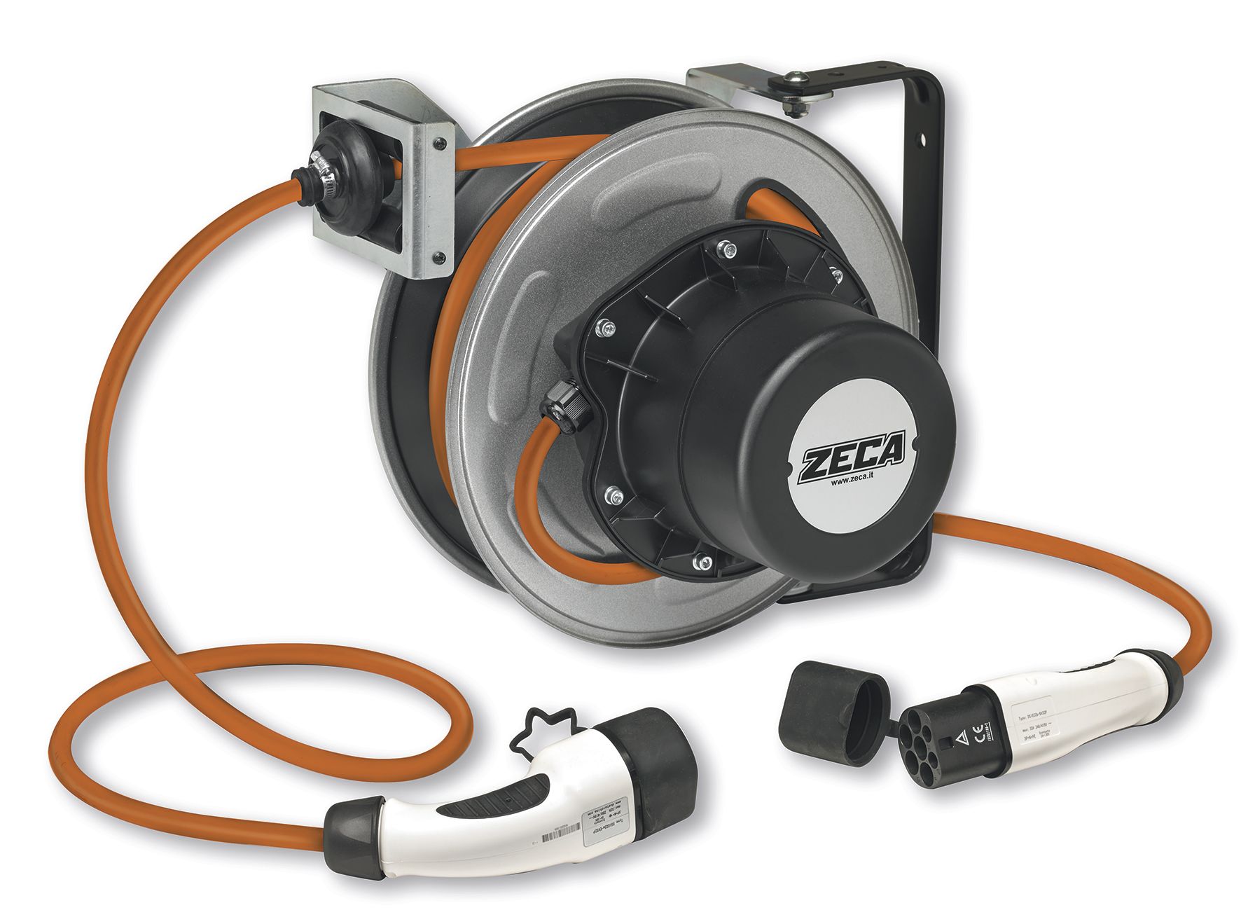 Zeca EV6162T Кабл за пуњење електричних возила са опругом, 7+1 м, трофазни, 16A