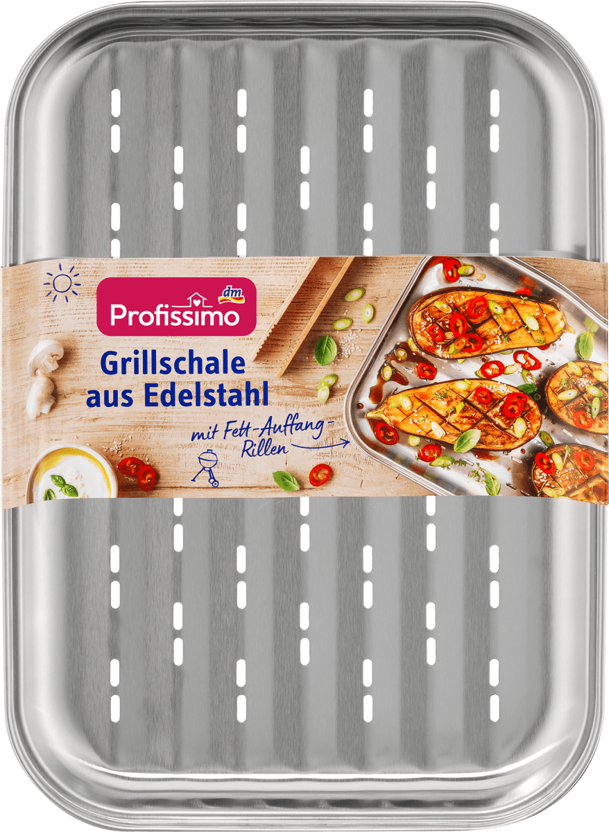 Grillschale aus Edelstahl, 1 St