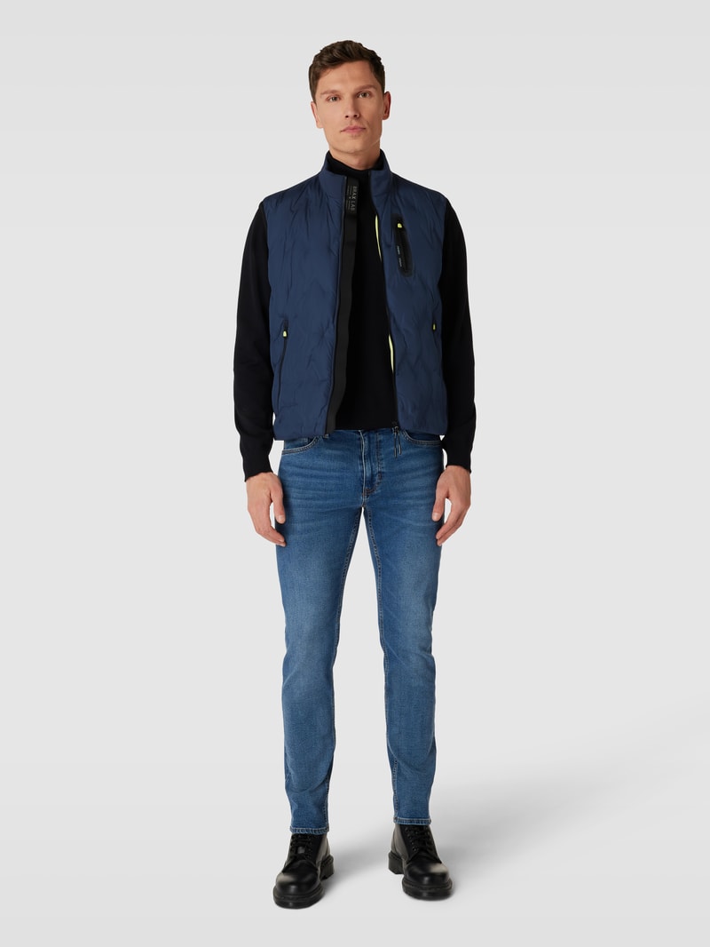 Weste mit Label-Details Modell 'Lee' in marineblau