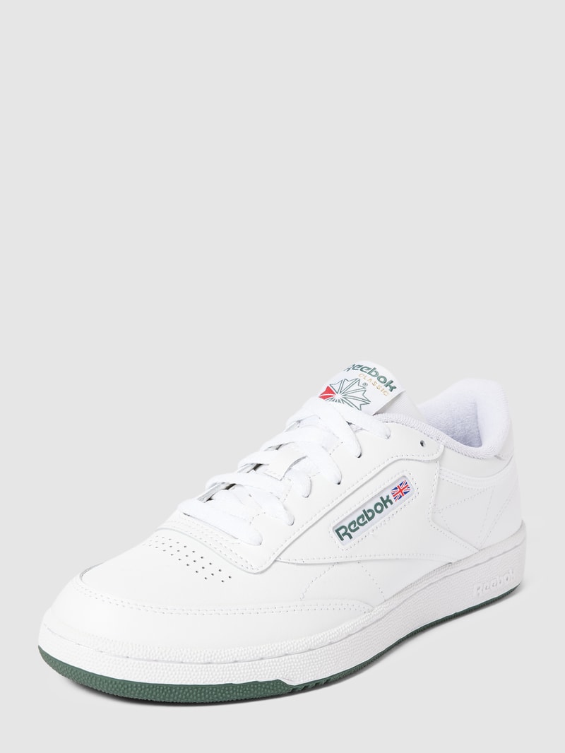 Sneaker mit Label-Detail Modell 'Club C' in weiß
