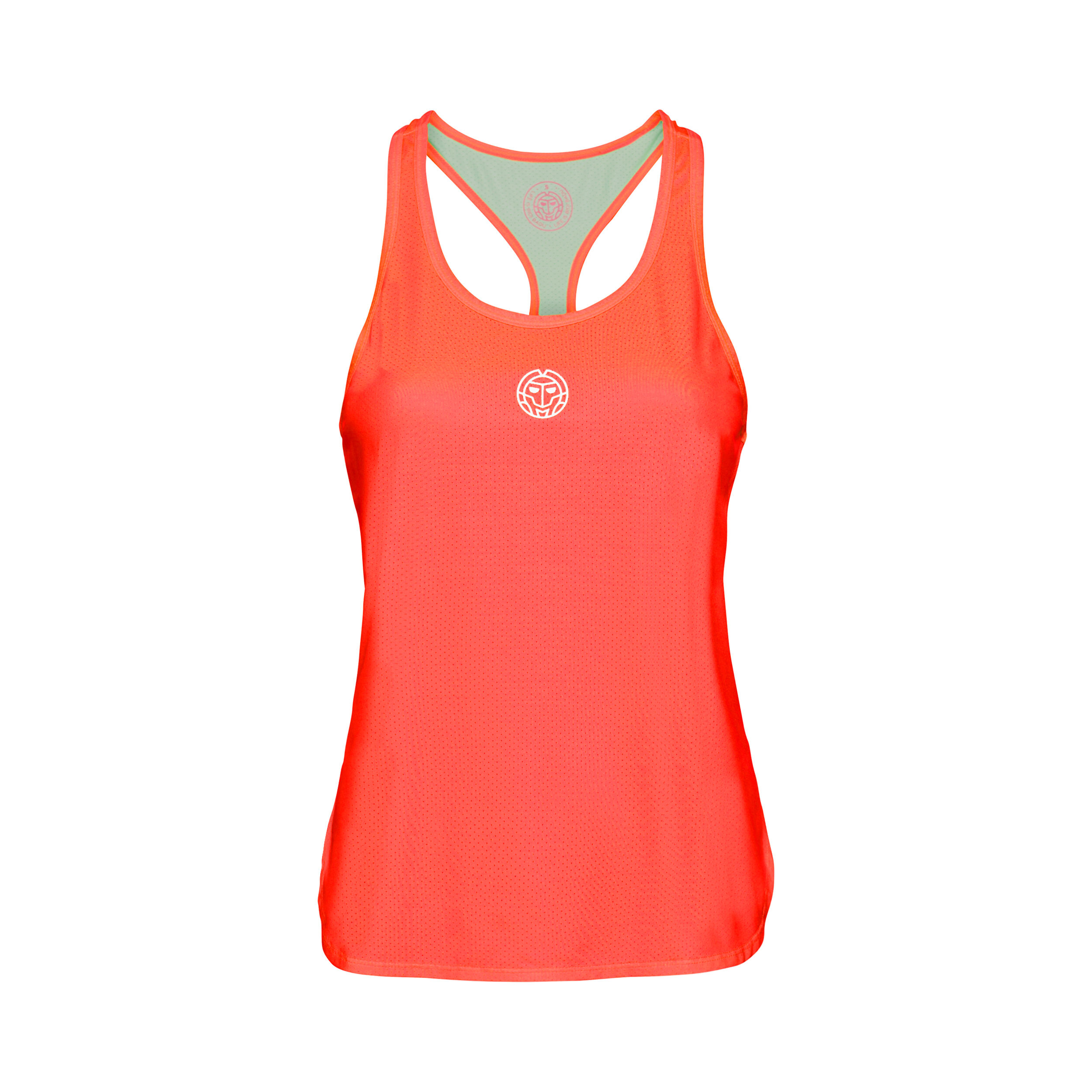 Rahel Tech Tank-Top Mädchen - Koralle, Weiß
