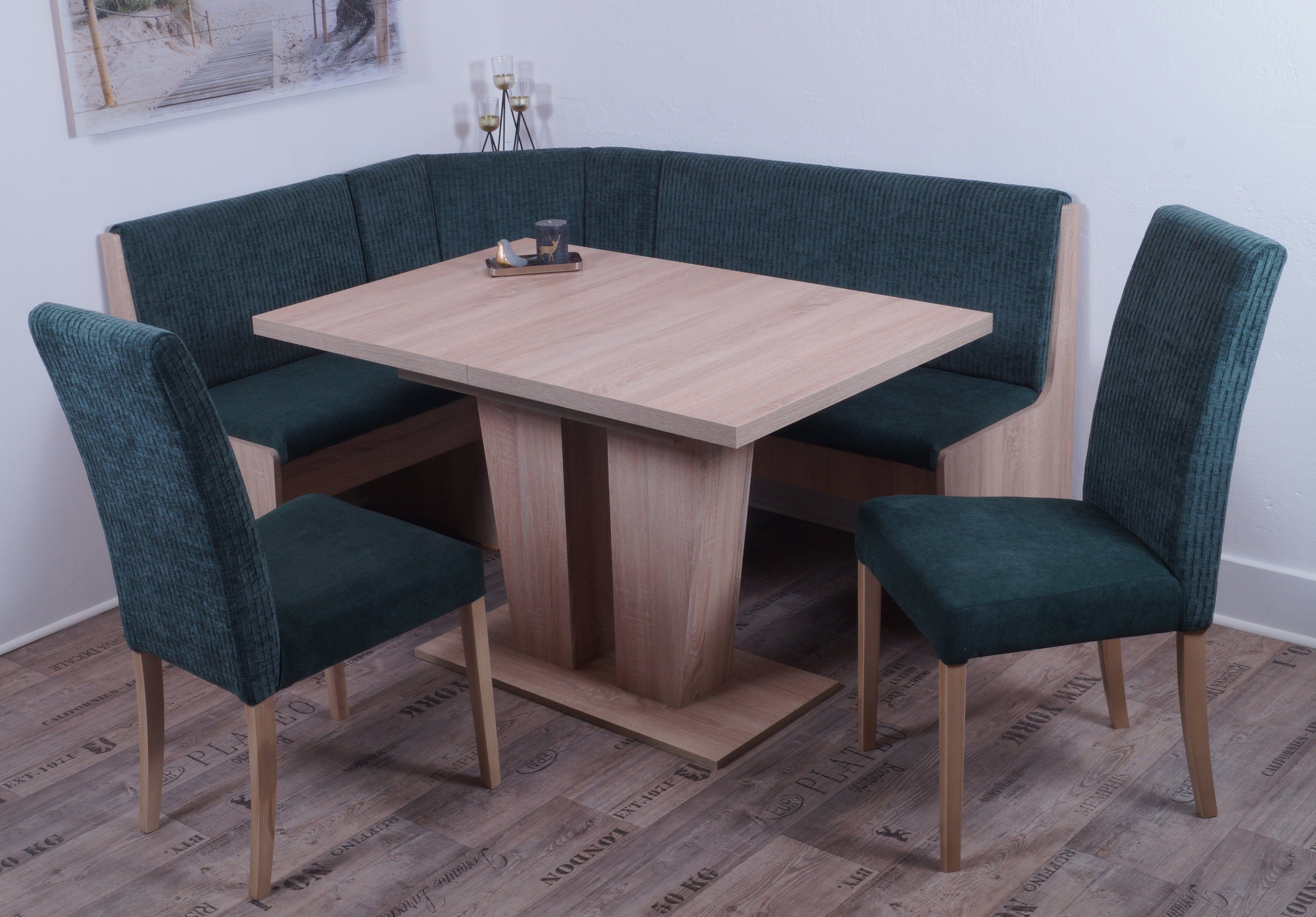 Stolebaenk Eckbankgruppe Duisburg VE/VA DUPA13, (Eckbankgruppe, 1xEckbank, 1xTisch, 2xStuhl)