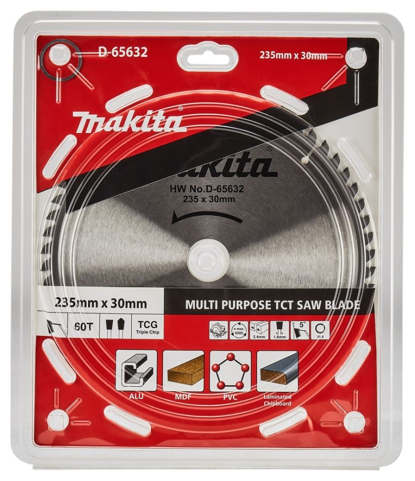 Makita Zubehör D-65632 Cirkelzaagblad TCG 235 x 30 x 2,4 mm T60