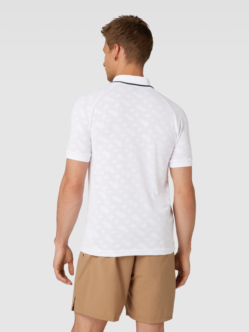 Poloshirt mit Label-Detail Modell 'Philix' in weiß