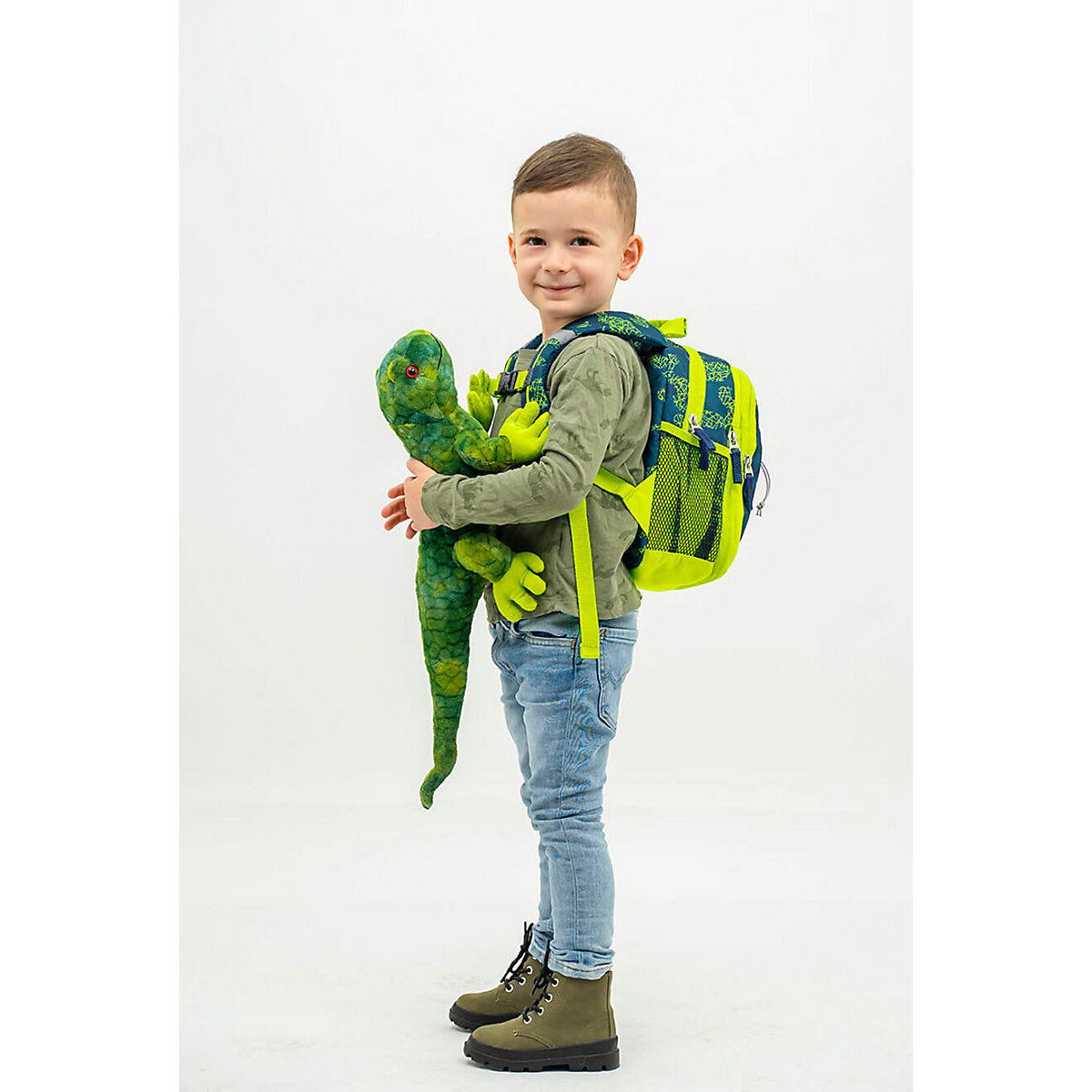 Kindergartenrucksack Mini Kiddy Kindergartenrucksack für 1-3 Jährige Kinder mit Brustgurt grün