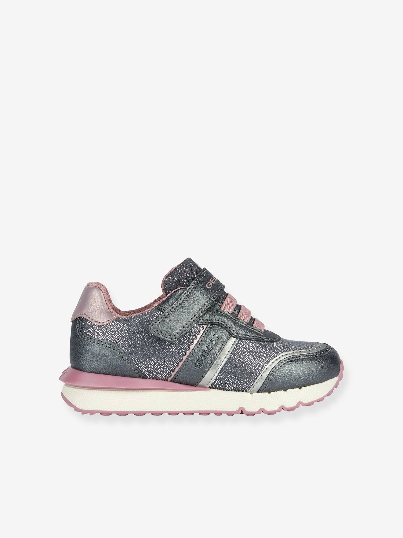 Baskets lacées et scratchées enfant J Fastics Girl GEOX® gris
