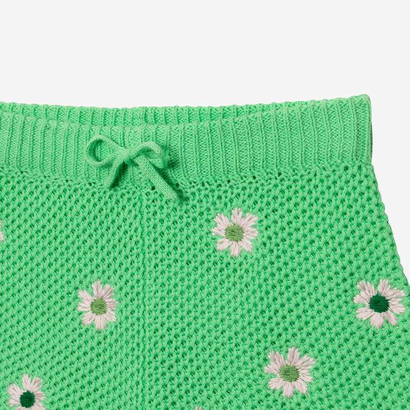 Short fille crochet brodé vert Catimini
