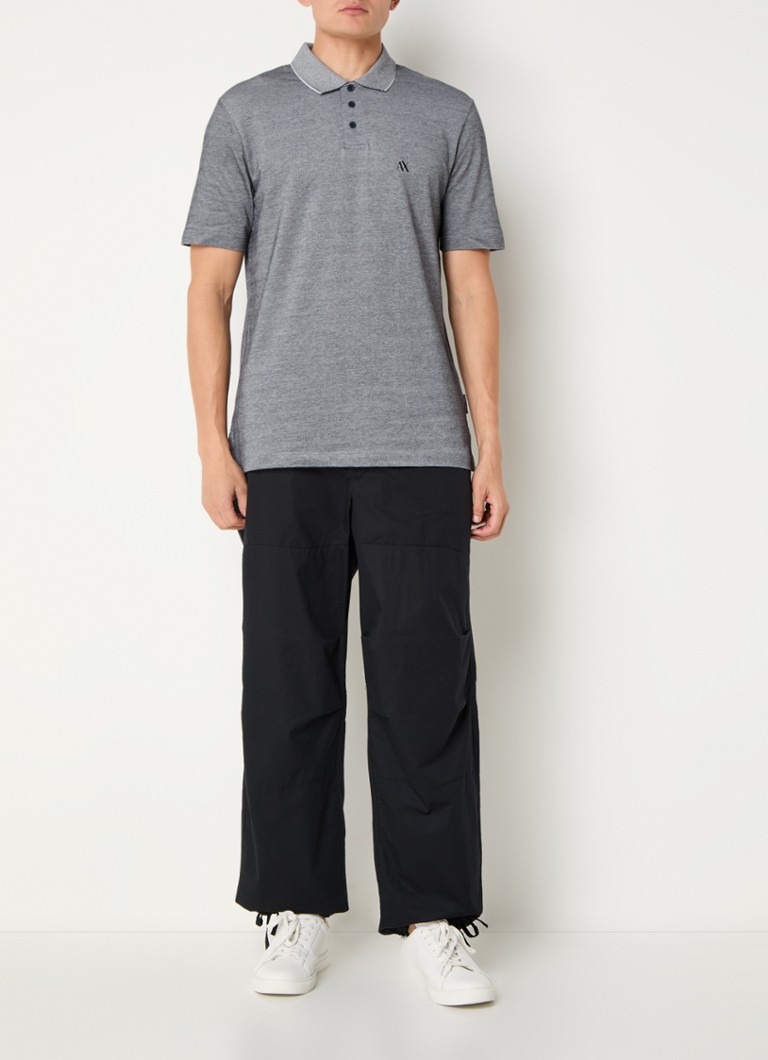 Polo Armani Exchange de corte regular com logotipo