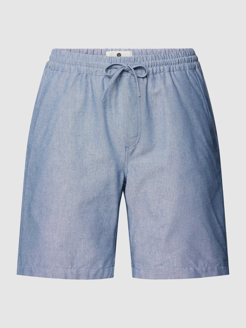 Shorts mit elastischem Bund Modell 'JAMES' in rauchblau