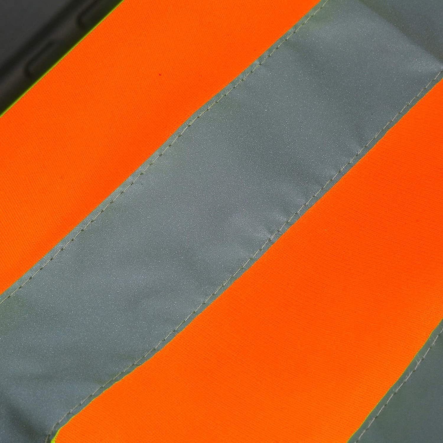 Prowiste Warnweste 2 Kinder Warnwesten Sicherheitsweste Orange (Set, 2-tlg) 360 Grad Sichtbarkeit - Waschbar bei 40 Grad