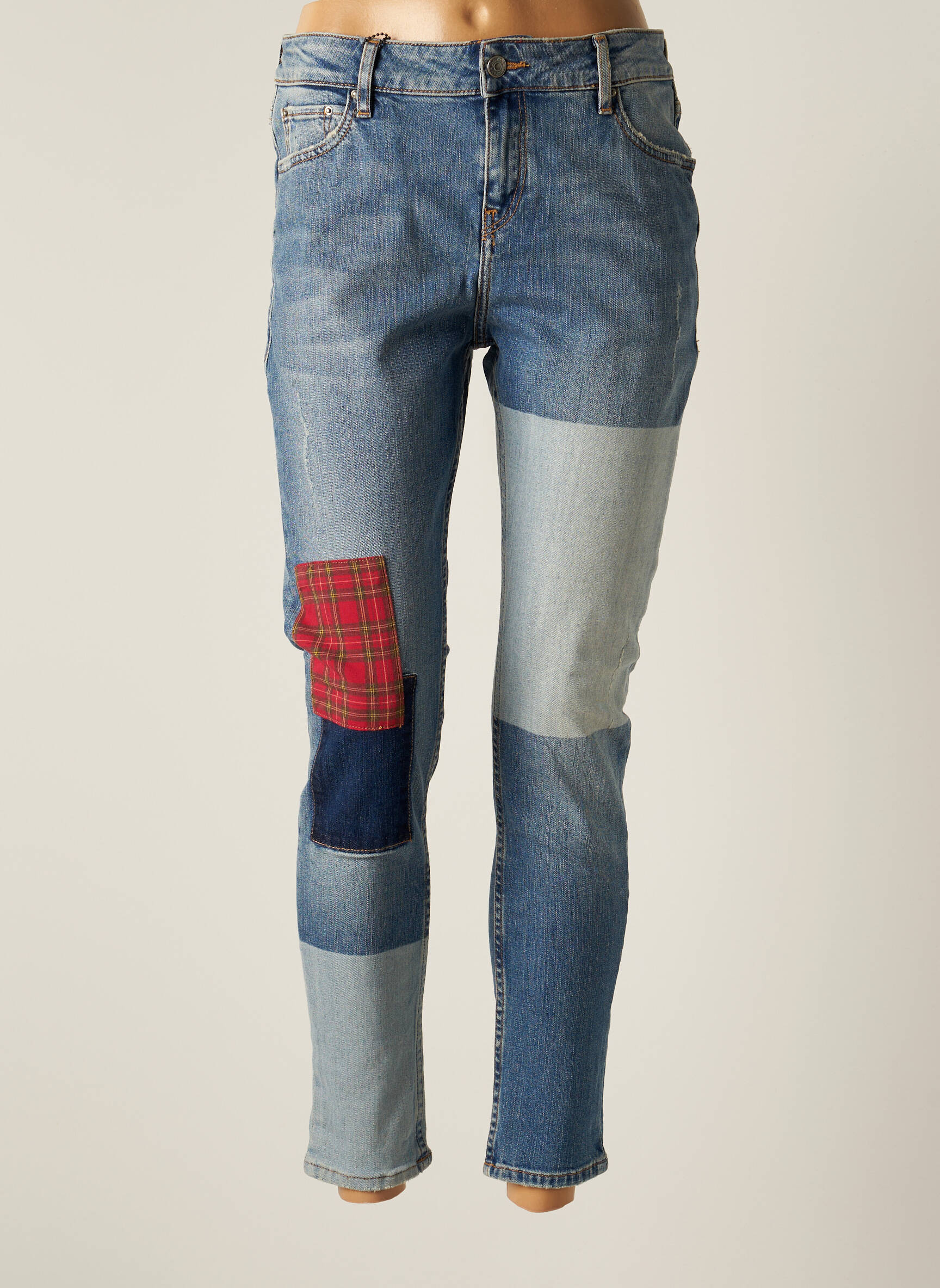 School Rag Jeans Coupe Slim Femme couleur bleu