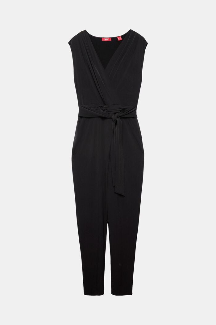 Jumpsuit mit Crossover-V-Ausschnitt