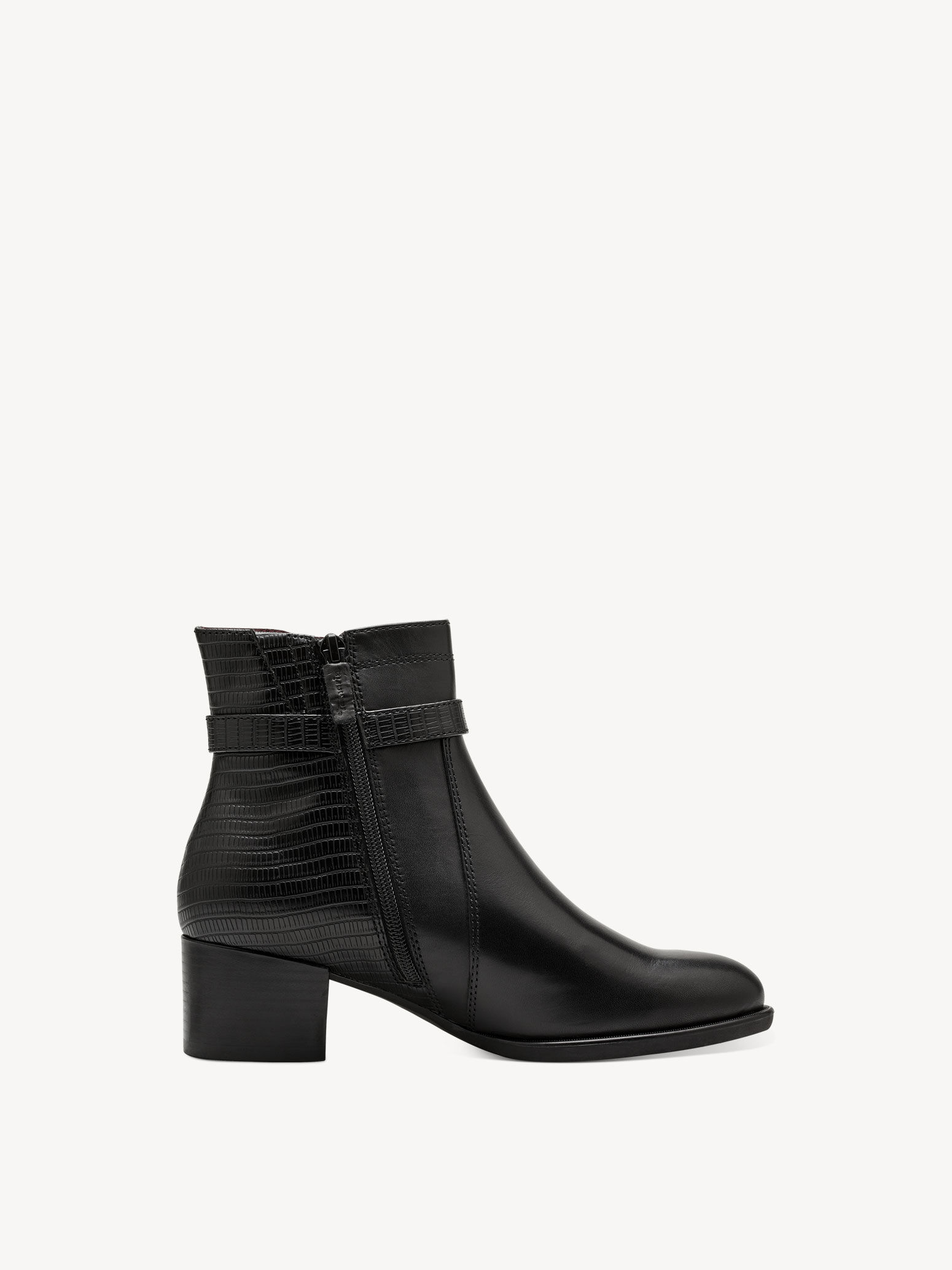 Bottine en cuir - noir