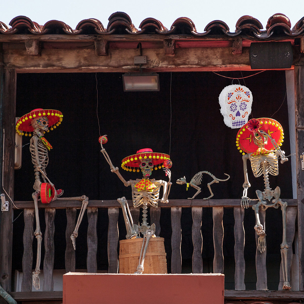4-tlg. Pinata Set Totenkopf