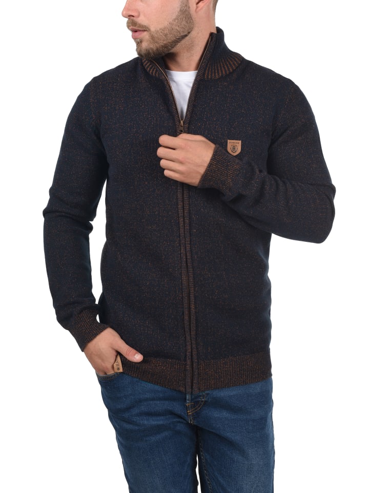 INDICODE Strickjacke IDAndy 35-099MM Cardigan mit Stehkragen in dunkelblau günstig kaufen