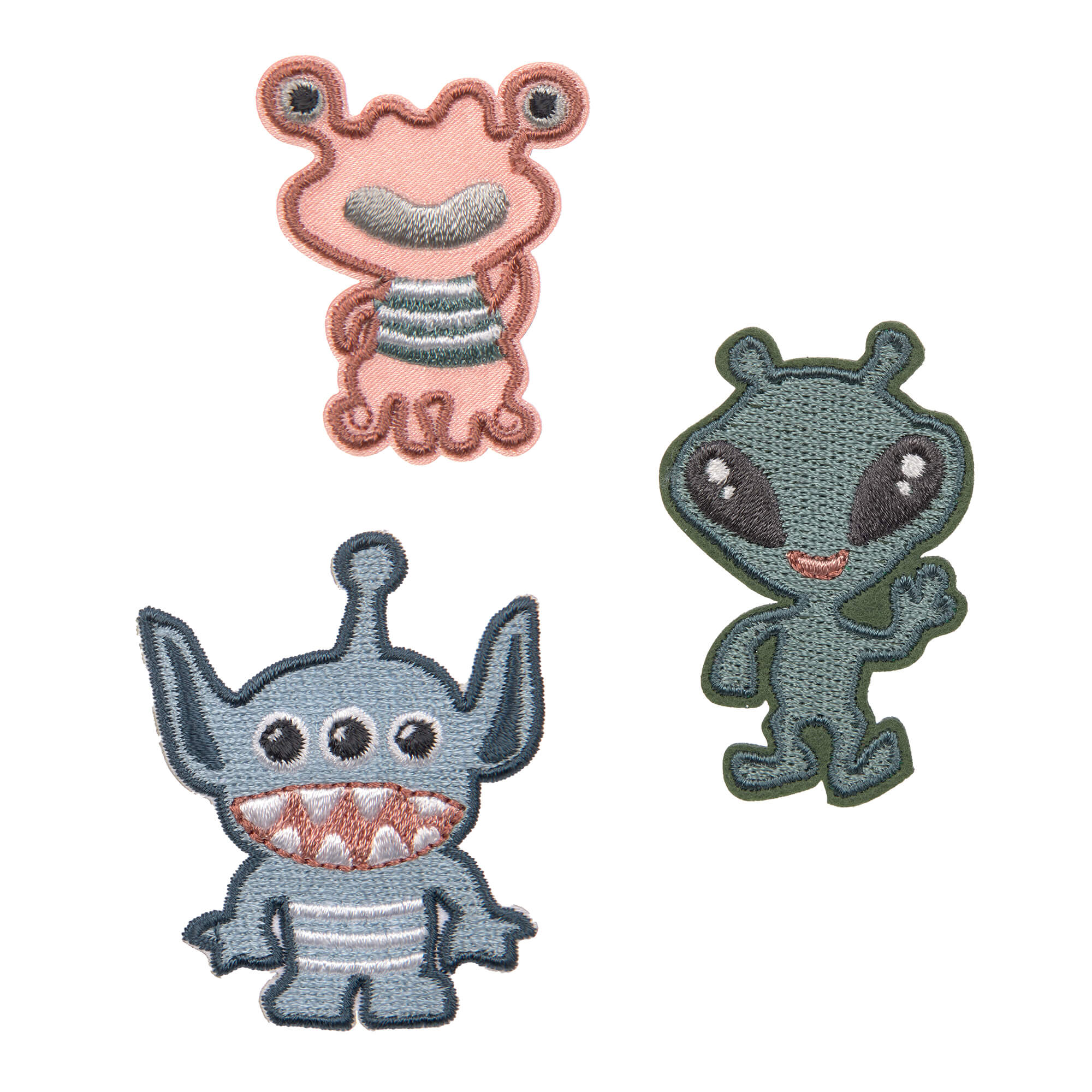 Textil-Sticker (3 Stk) - Schul Set Unique, Monster