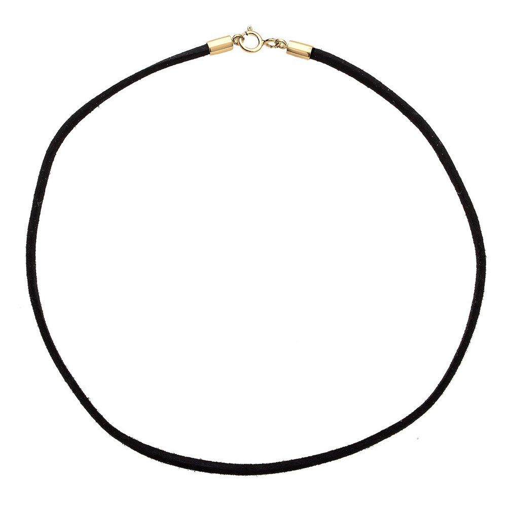 Elli Elli Collier Femmes Choker Basique Tendance avec Daim Noir en Argent Sterling 925 collier