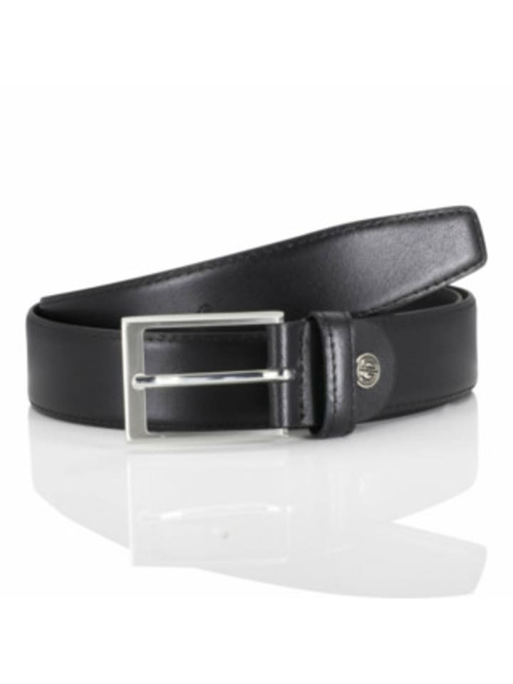 Lindenmann Lederimitatgürtel für Herren in schwarz in schwarz günstig kaufen
