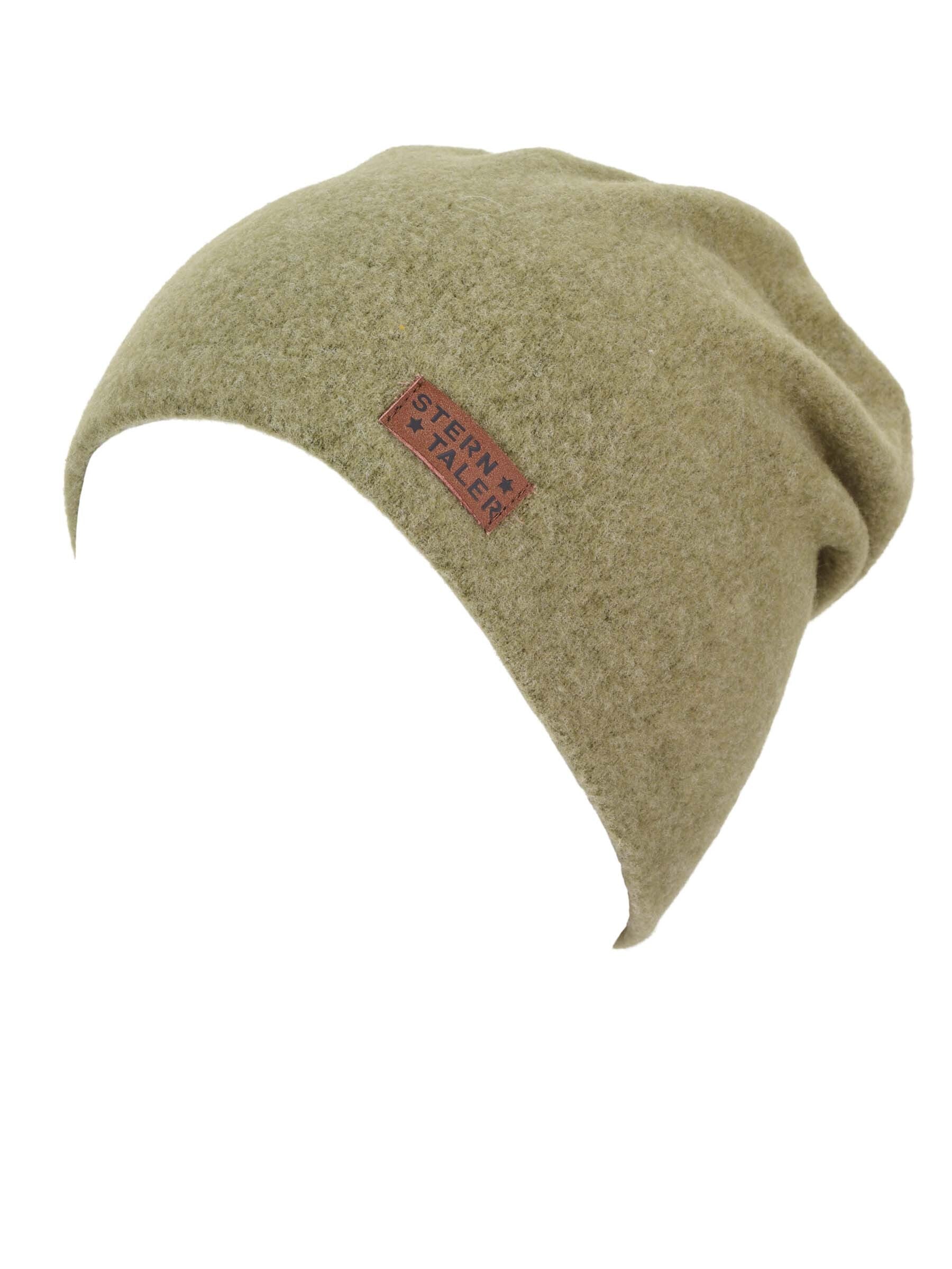 Slouch-Beanie aus Strickfleece Melange in 4 Farben