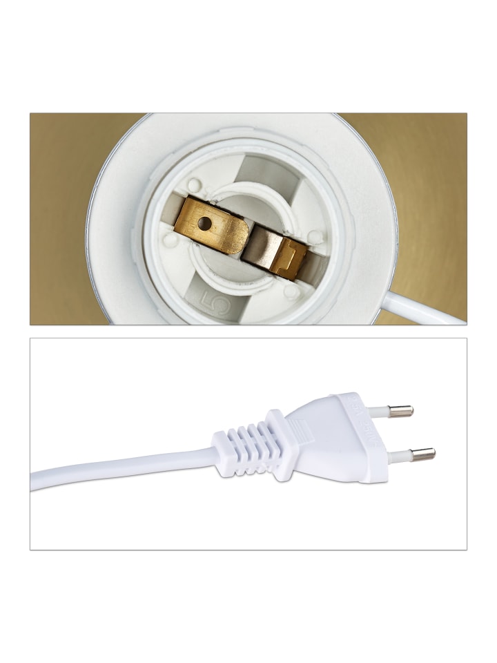 relaxdays Nachttischlampe Touch in Messing - (H)33,5 cm günstig kaufen onesize