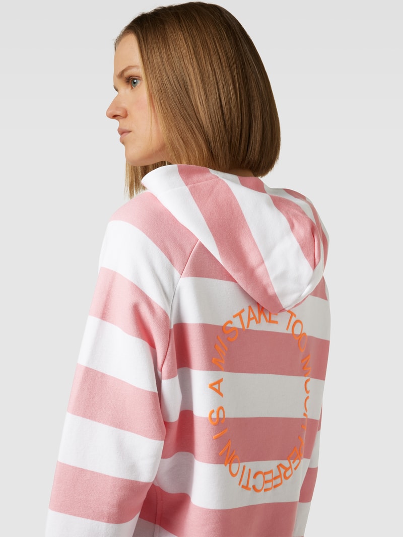 Hoodie mit Streifenmuster in pink