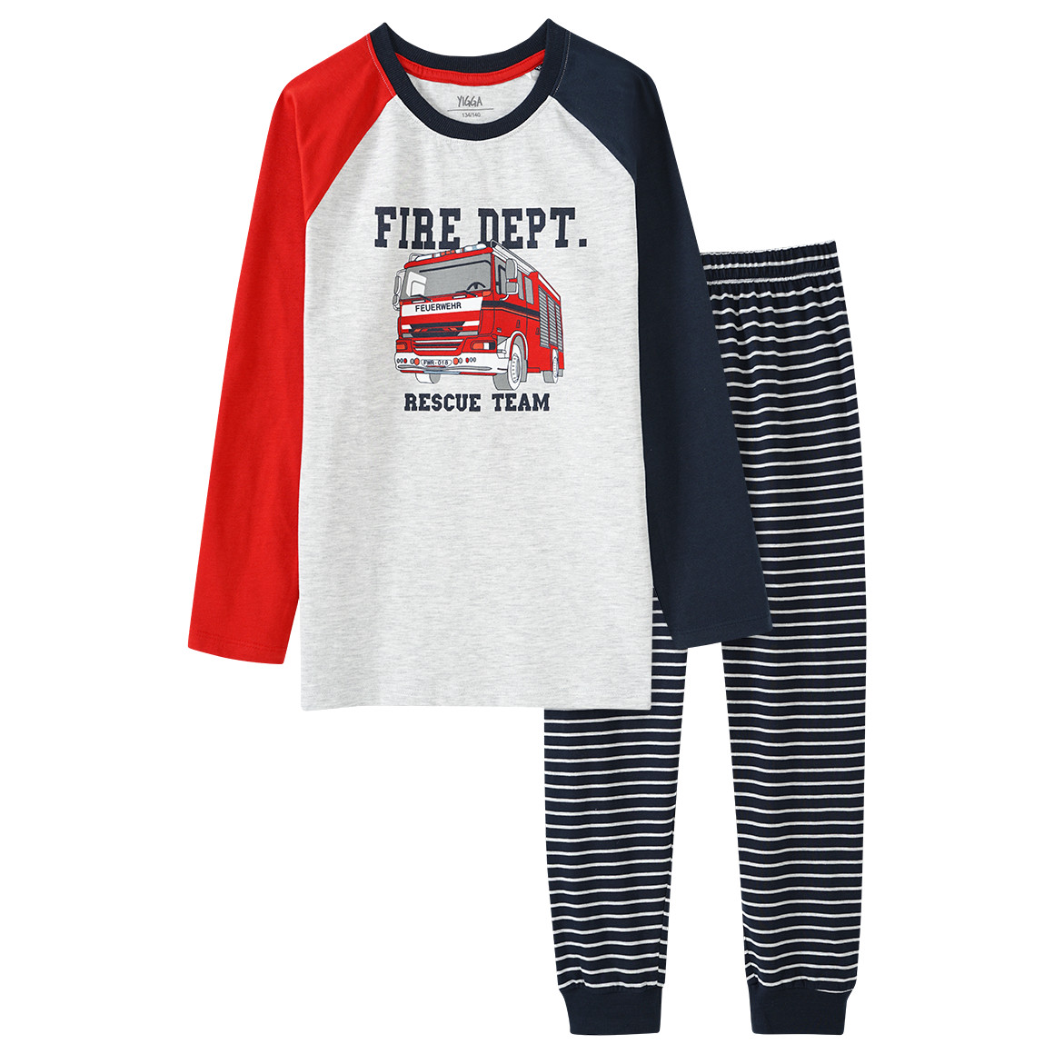 Jungen Schlafanzug mit Feuerwehr-Print