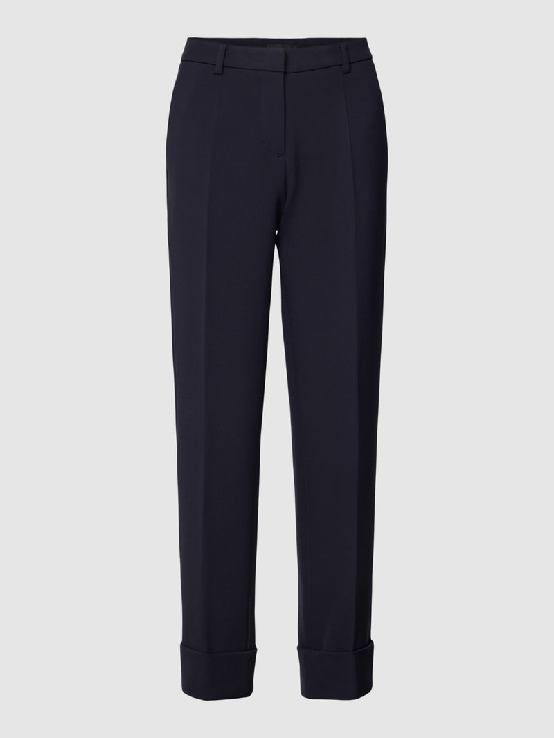 Chino mit Bundfalten Modell 'KRYSTAL' in marineblau