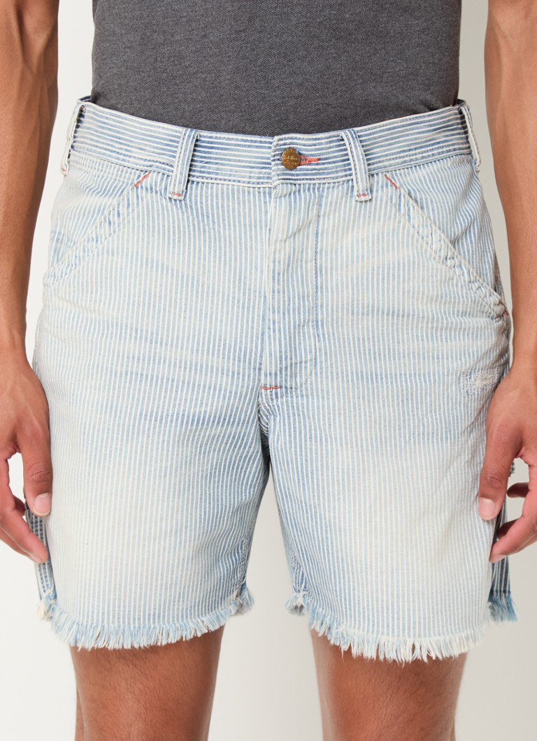 Szorty jeansowe w paski z prostymi nogawkami Ralph Lauren