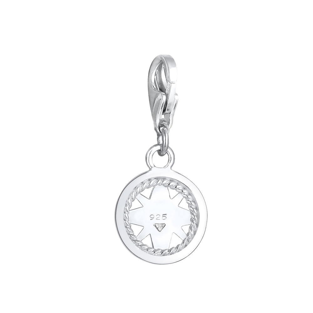 Nenalina Nenalina Amulette Symbole maritime de la boussole pour dames avec cristaux en arg Pendentif