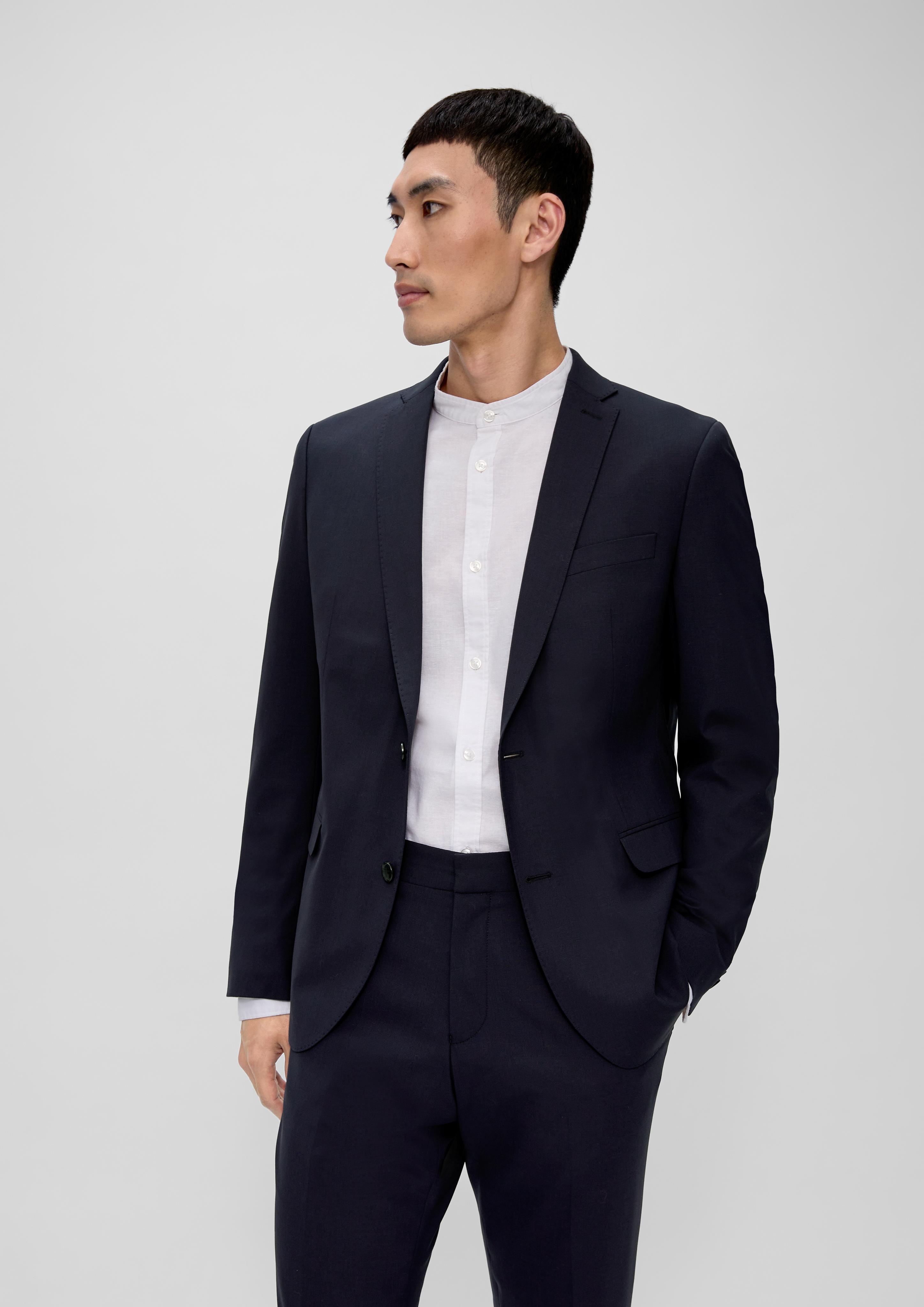 Slim: Elastisches Sakko in Wollmix  2134202-5952