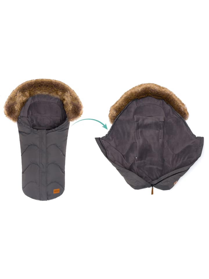 fillikid Winterfußsack Lhotse Exclusiv in Grau günstig kaufen 80 cm