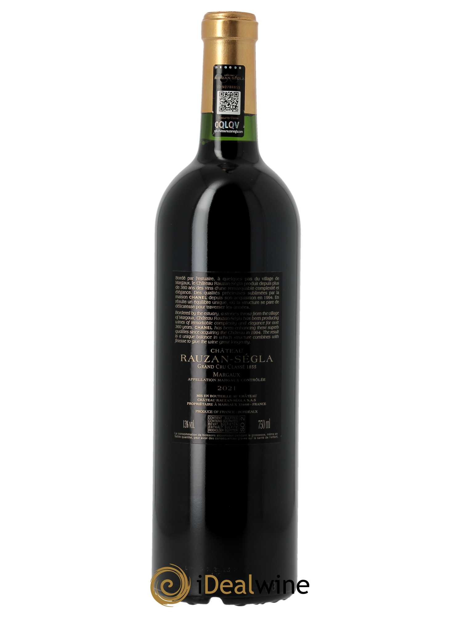 Château Rauzan Ségla (CBO à partir de 6 BTS) 2021 - Lot de 1 Bouteille
