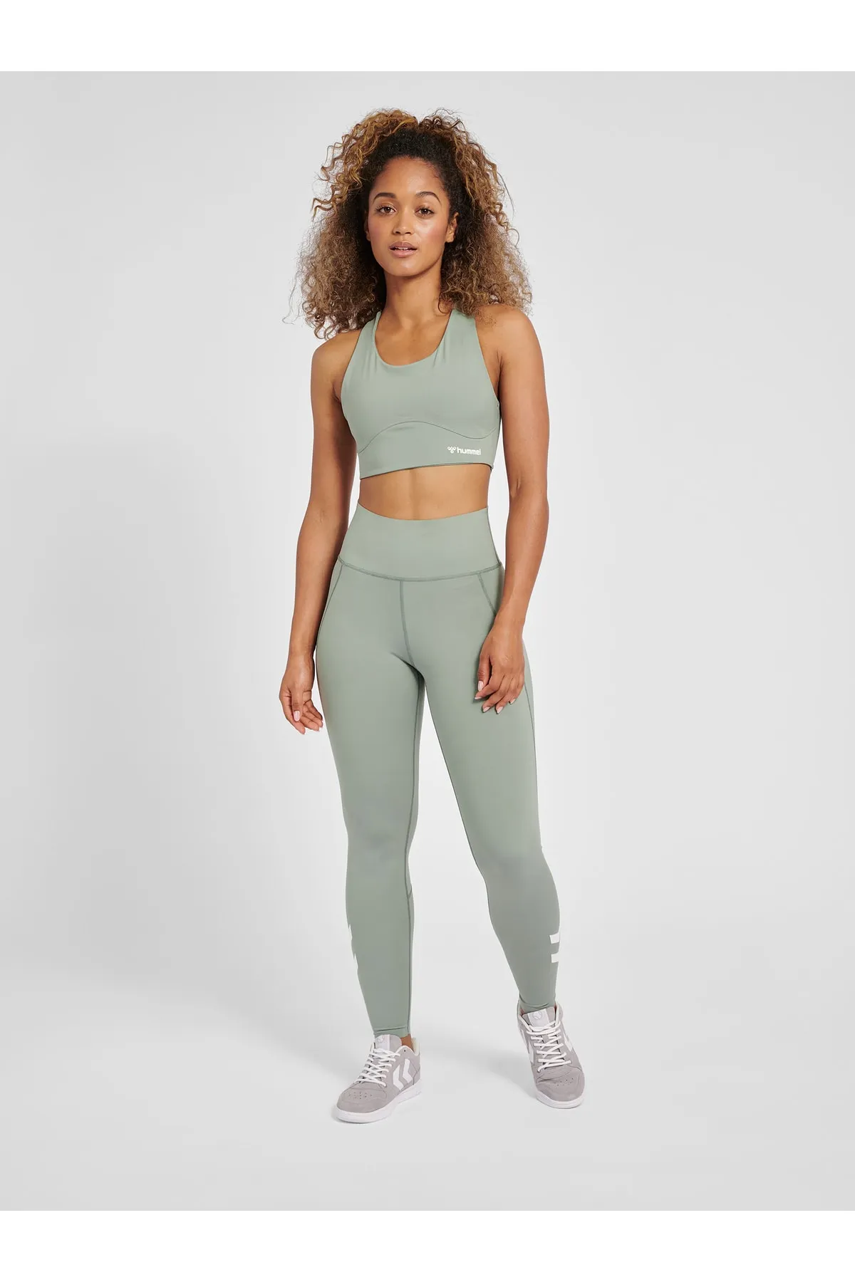 hummel  Sport-Leggings - Grün - Mittlerer Bund
